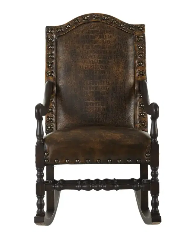 Old Hickory Tannery Scipio Leather Rocking Chair