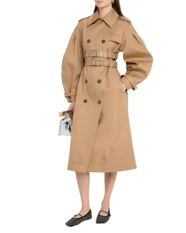 Ganni Bonded Cotton Trench Coat | Thumbnail 1