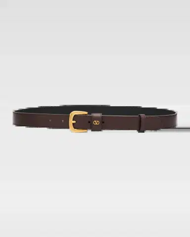 Valentino Garavani VLogo Calfskin Leather Belt, 25mm | Thumbnail 2 Valentino Garavani VLogo Calfskin Leather Belt, 25mm | Thumbnail 2