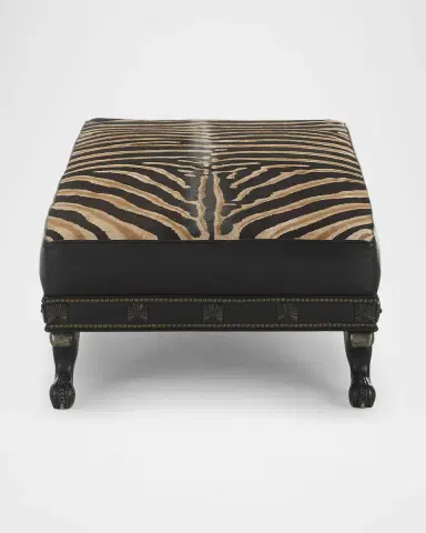 Old Hickory Tannery Zara Hair on Hide Ottoman | Thumbnail 3 Old Hickory Tannery Zara Hair on Hide Ottoman | Thumbnail 3