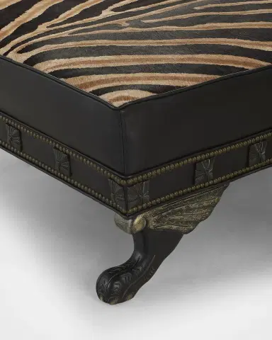 Old Hickory Tannery Zara Hair on Hide Ottoman | Thumbnail 4 Old Hickory Tannery Zara Hair on Hide Ottoman | Thumbnail 4