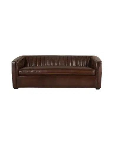 Old Hickory Tannery Ralston Channel-Tufted Leather Sofa, 84" | Thumbnail 1 Old Hickory Tannery Ralston Channel-Tufted Leather Sofa, 84" | Thumbnail 1
