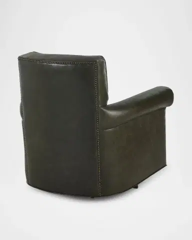 Old Hickory Tannery Elphie Leather Swivel Chair | Thumbnail 3 Old Hickory Tannery Elphie Leather Swivel Chair | Thumbnail 3