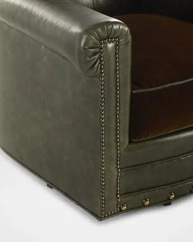 Old Hickory Tannery Elphie Leather Swivel Chair | Thumbnail 5 Old Hickory Tannery Elphie Leather Swivel Chair | Thumbnail 5