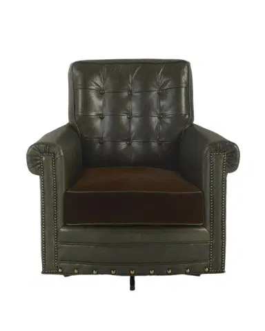 Old Hickory Tannery Elphie Leather Swivel Chair | Thumbnail 1 Old Hickory Tannery Elphie Leather Swivel Chair | Thumbnail 1