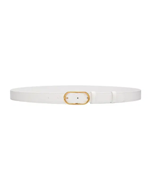 Dolce & Gabbana Oval Buckle Calfskin Leather Belt