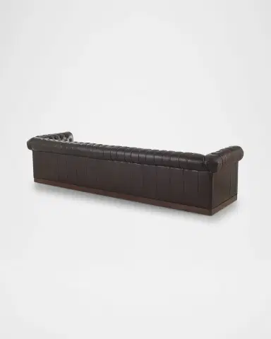 Old Hickory Tannery Hamilton Leather Chesterfield Sofa, 132" | Thumbnail 3