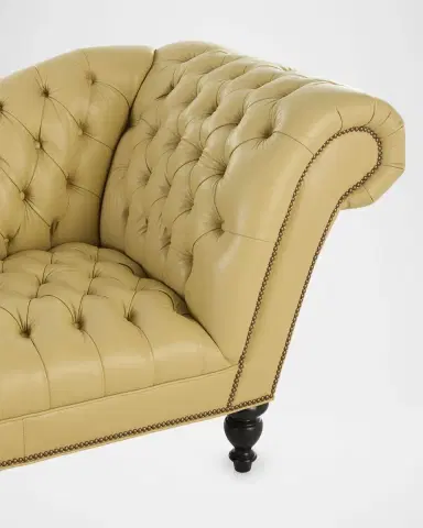 Old Hickory Tannery Talley Tufted Leather Recamier Sofa, 94" | Thumbnail 3