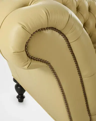Old Hickory Tannery Talley Tufted Leather Recamier Sofa, 94" | Thumbnail 4
