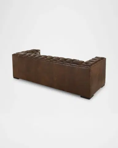 Old Hickory Tannery Mastra Leather Chesterfield Sofa, 101" | Thumbnail 3