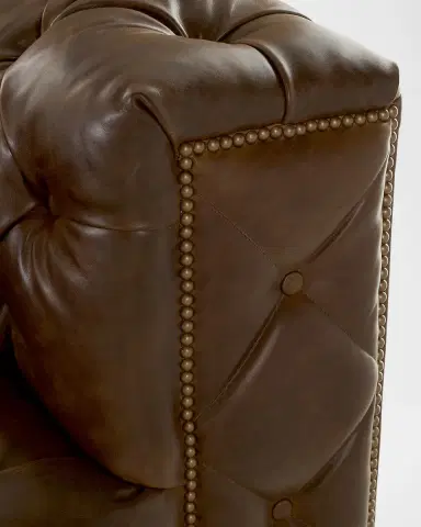 Old Hickory Tannery Mastra Leather Chesterfield Sofa, 101" | Thumbnail 4