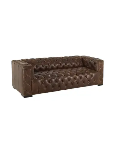 Old Hickory Tannery Mastra Leather Chesterfield Sofa, 101" | Thumbnail 1