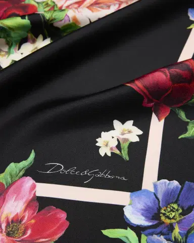 Dolce & Gabbana Floral Foulard Silk Scarf | Thumbnail 3 Dolce & Gabbana Floral Foulard Silk Scarf | Thumbnail 3