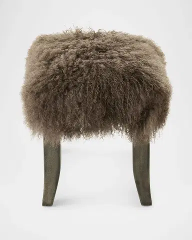 Old Hickory Tannery Ella Shearling Bunching Ottoman | Thumbnail 3