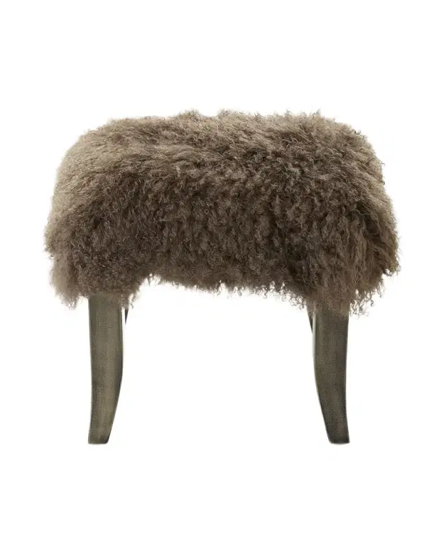 Old Hickory Tannery Ella Shearling Bunching Ottoman
