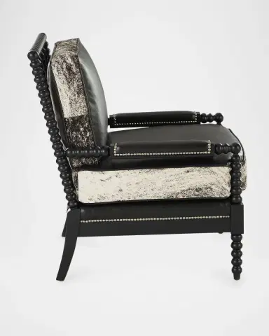 Old Hickory Tannery Percie Leather & Hair on Hide Spindle Chair | Thumbnail 2 Old Hickory Tannery Percie Leather & Hair on Hide Spindle Chair | Thumbnail 2