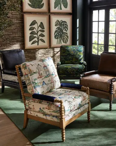 Old Hickory Tannery Percie Leather & Hair on Hide Spindle Chair | Thumbnail 4 Old Hickory Tannery Percie Leather & Hair on Hide Spindle Chair | Thumbnail 4