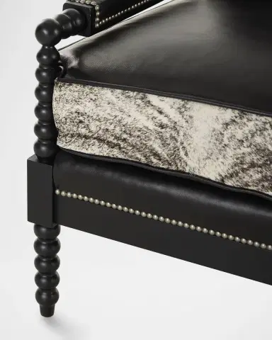 Old Hickory Tannery Percie Leather & Hair on Hide Spindle Chair | Thumbnail 5 Old Hickory Tannery Percie Leather & Hair on Hide Spindle Chair | Thumbnail 5