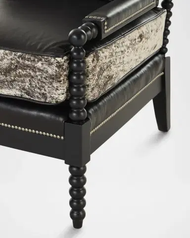 Old Hickory Tannery Percie Leather & Hair on Hide Spindle Chair | Thumbnail 6 Old Hickory Tannery Percie Leather & Hair on Hide Spindle Chair | Thumbnail 6