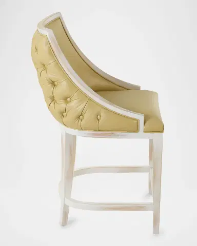 Old Hickory Tannery Kellie Tufted Leather 24" Counter Stool | Thumbnail 2