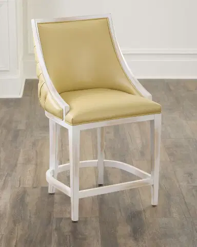 Old Hickory Tannery Kellie Tufted Leather 24" Counter Stool | Thumbnail 3