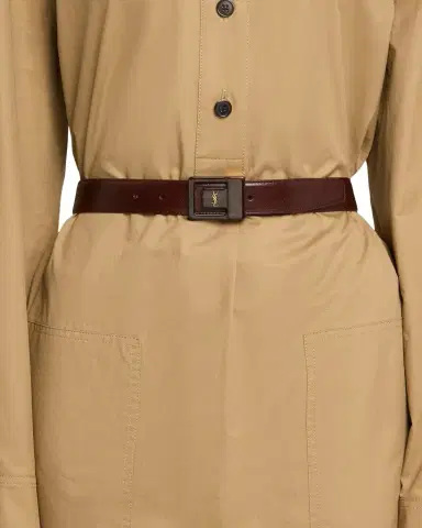 Saint Laurent YSL Buckle Leather Belt | Thumbnail 1 Saint Laurent YSL Buckle Leather Belt | Thumbnail 1