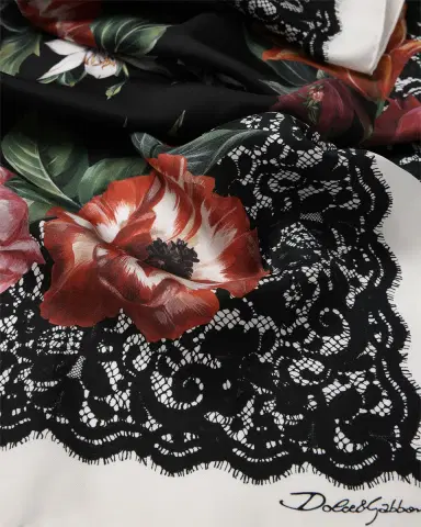 Dolce & Gabbana Floral Foulard Silk Scarf | Thumbnail 3 Dolce & Gabbana Floral Foulard Silk Scarf | Thumbnail 3