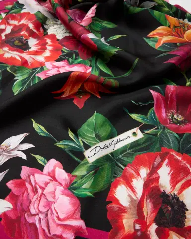Dolce & Gabbana Floral Foulard Silk Scarf | Thumbnail 4 Dolce & Gabbana Floral Foulard Silk Scarf | Thumbnail 4