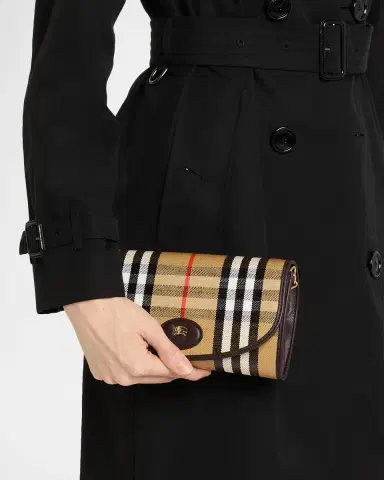 Burberry Highlands Check Flap Continental Wallet on Chain | Thumbnail 2