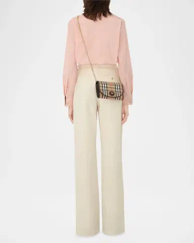 Burberry Highlands Check Flap Continental Wallet on Chain | Thumbnail 5