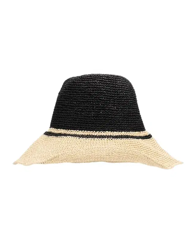 Toteme Two-Tone Paper Straw Hat