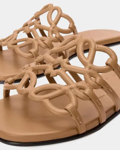 Loewe x Paula's Ibiza Petal Leather Anagram Slide Sandals | Thumbnail 3