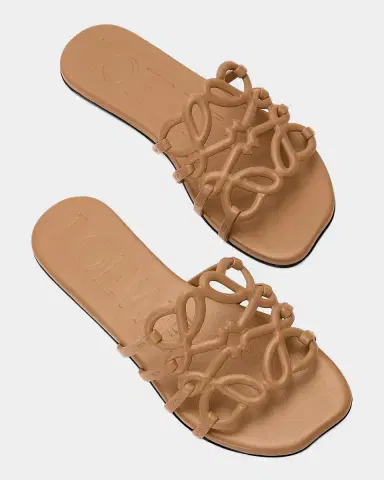 Loewe x Paula's Ibiza Petal Leather Anagram Slide Sandals | Thumbnail 4