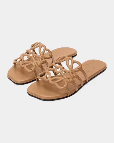 Loewe x Paula's Ibiza Petal Leather Anagram Slide Sandals | Thumbnail 5