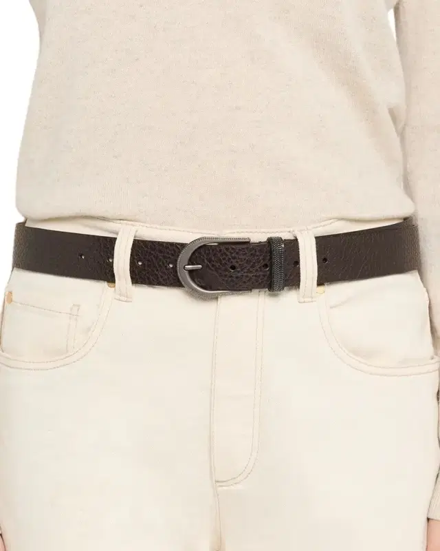 Brunello Cucinelli Grained Leather Belt