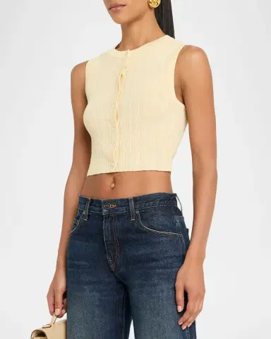 A.L.C. Lottie Button-Front Top | Thumbnail 3