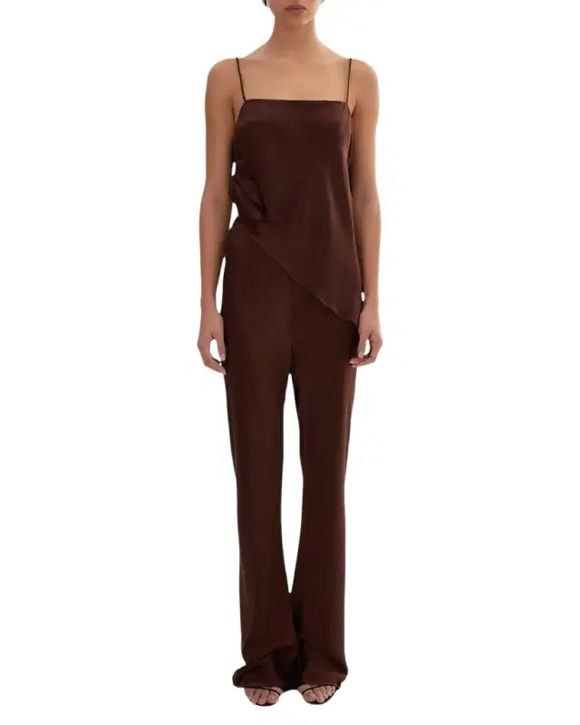 LaMarque Emile Straight-Leg Satin Pants