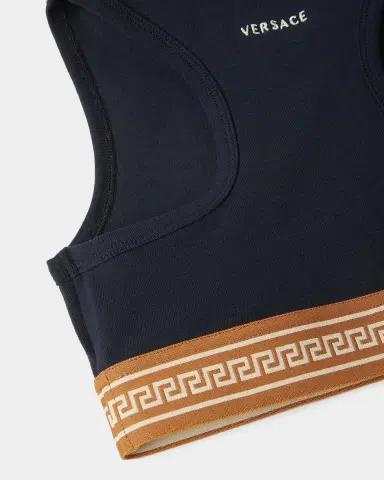 Versace Girl's Embroidered-Logo Stretch Cotton Leggings, Size 4-14 | Thumbnail 4 Versace Girl's Embroidered-Logo Stretch Cotton Leggings, Size 4-14 | Thumbnail 4