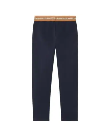 Versace Girl's Embroidered-Logo Stretch Cotton Leggings, Size 4-14 | Thumbnail 1 Versace Girl's Embroidered-Logo Stretch Cotton Leggings, Size 4-14 | Thumbnail 1