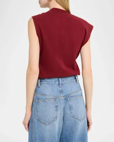 Isabel Marant Nayda Asymmetric Cotton T-Shirt | Thumbnail 2