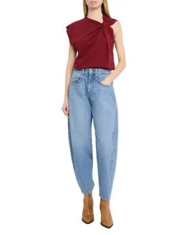 Isabel Marant Nayda Asymmetric Cotton T-Shirt | Thumbnail 1