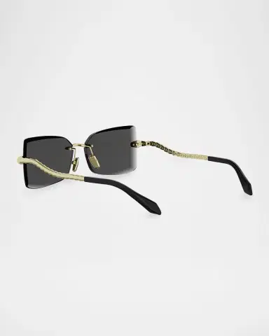 BVLGARI Serpenti 51mm Metal Rectangular Sunglasses | Thumbnail 3