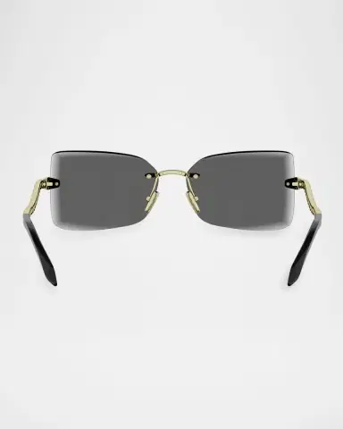BVLGARI Serpenti 51mm Metal Rectangular Sunglasses | Thumbnail 4