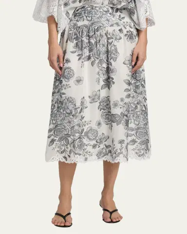 Kobi Halperin Lidia Floral-Print Midi Skirt | Thumbnail 3