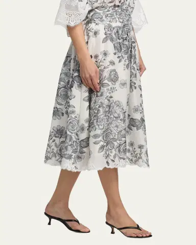 Kobi Halperin Lidia Floral-Print Midi Skirt | Thumbnail 6