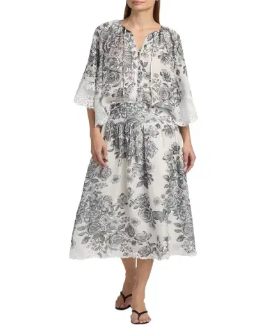 Kobi Halperin Lidia Floral-Print Midi Skirt | Thumbnail 1