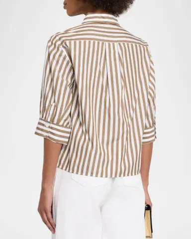 rag & bone Lucia Striped Cotton Poplin Shirt | Thumbnail 2