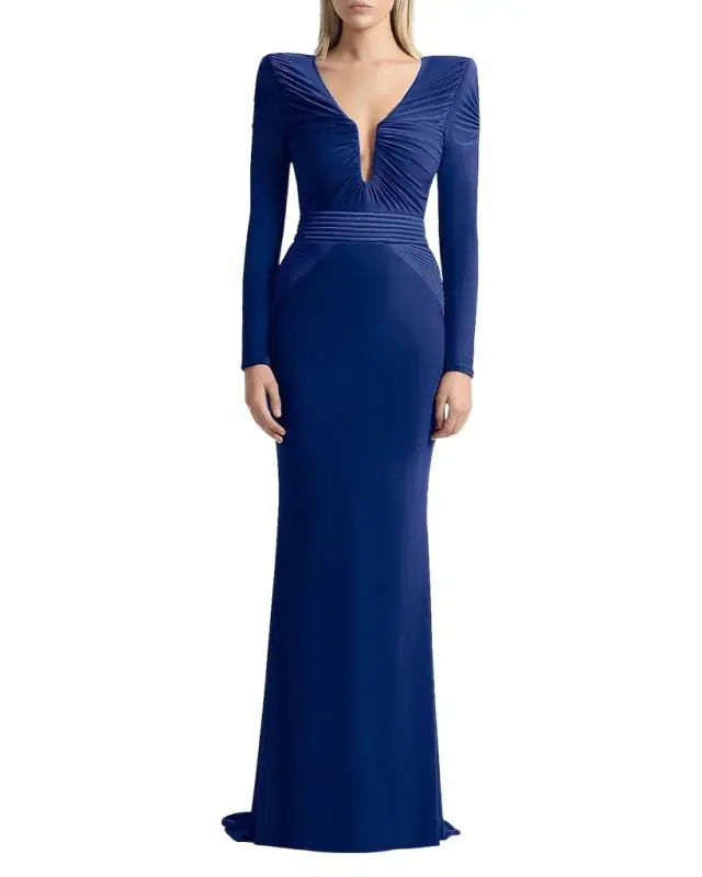 ZHIVAGO The Bloom Gathered Jersey Gown
