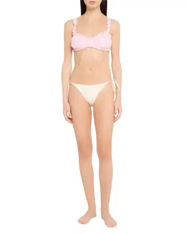 Simkhai Evander Ruched Gingham Seersucker Bikini Top | Thumbnail 1