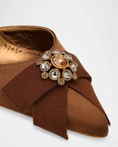 Manolo Blahnik 70mm Apidosa Embellished Satin Bow Pumps | Thumbnail 2 Manolo Blahnik 70mm Apidosa Embellished Satin Bow Pumps | Thumbnail 2